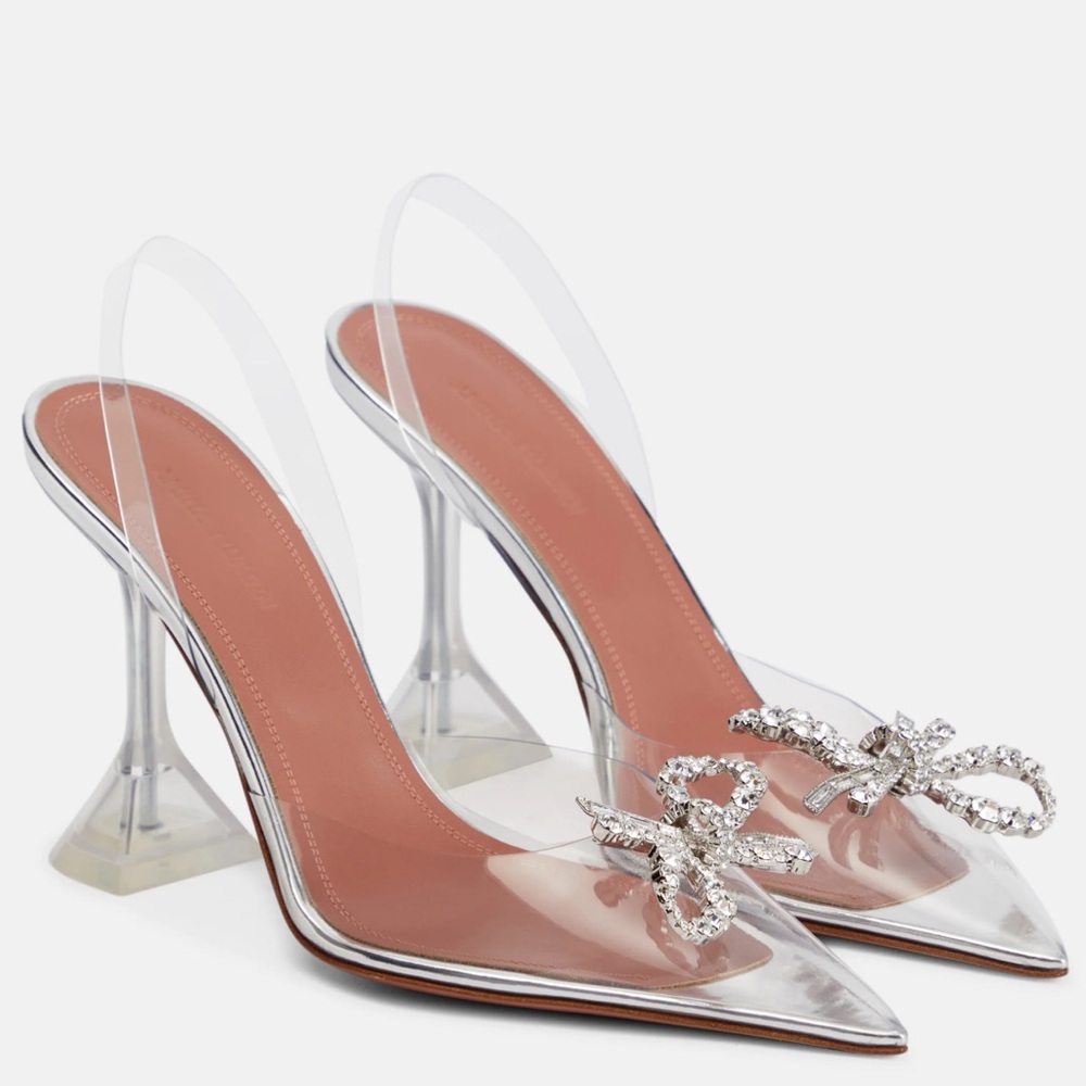 Amina Muaddi Rosie Glass Sling